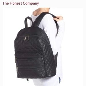 The Honest Company quilted backpack faux leather